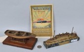 TWO BRASS SHIP MODELScomprisin