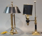 TWO BRASS TABLE LAMPSTwo Brass