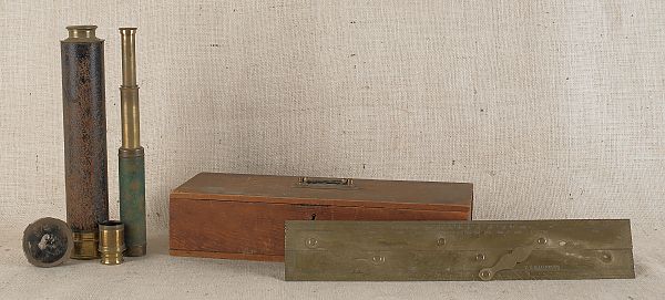 Two brass telescopes 19th c.