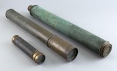 TWO BRASS TELESCOPES AND A SPY