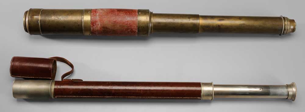 Two Brass Telescopes one single