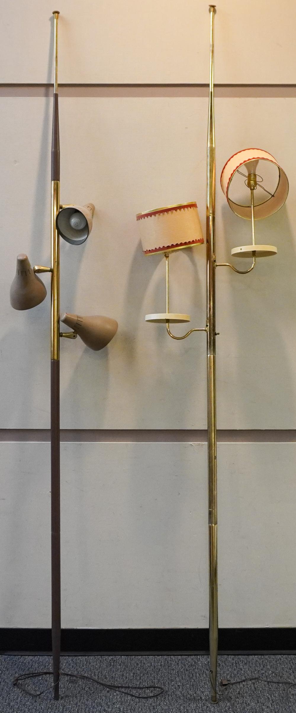 TWO BRASS TENSION ROD LIGHT