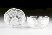 TWO BRILLIANT CUT CRYSTAL BOWL