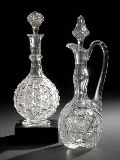 Two Brilliant-Cut Glass Decanters,