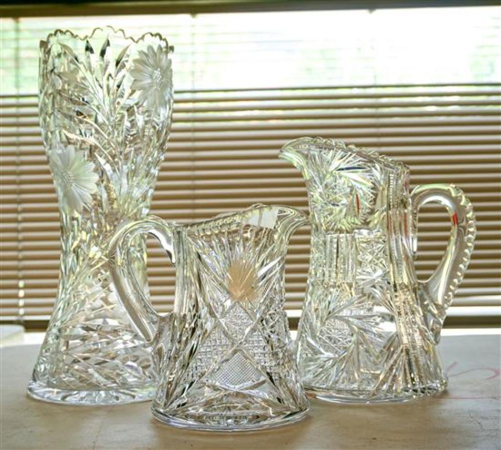 TWO BRILLIANT PERIOD CUT CRYSTAL