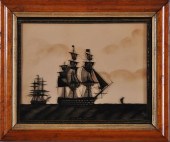 TWO BRITISH REVERSE SILHOUETTE