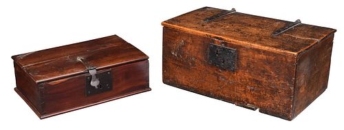 TWO BRITISH STORAGE BOXES19th