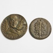Two Bronze Commemorative Medal