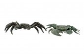 TWO BRONZE CRAB FIGURESone sta