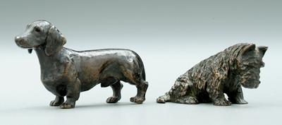 Two bronze dogs, Marguerite Kirmse:
