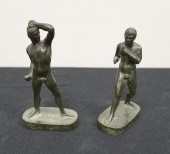 TWO BRONZE FIGURES OF NUDE MAL