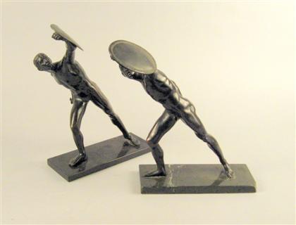Two bronze figures of the