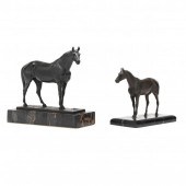 TWO BRONZE HORSE SCULPTURES, I