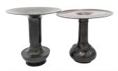 TWO BRONZE JAPANESE USUBATA FL