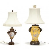 TWO BRONZE MOUNTED PORCELAIN T