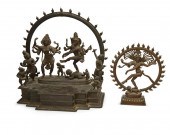 TWO BRONZE SCULPTURES OF HINDI