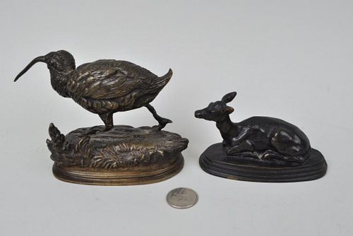 TWO BRONZE SCULPTUREScomprising
