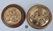 TWO BRONZE SHIP'S BADGESWelsh