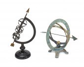 TWO BRONZE SUNDIALSTwo bronze
