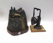 TWO BRONZE WILDLIFE SCULPTURES