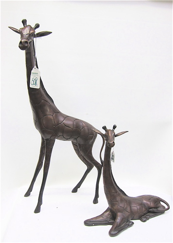 TWO BRONZE WILDLIFE SCULPTURES