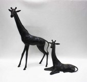 TWO BRONZE WILDLIFE SCULPTURES