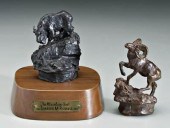Two bronzes after Charles M. R