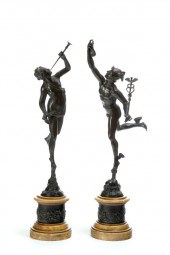TWO BRONZES AFTER JEAN BOLOGNE