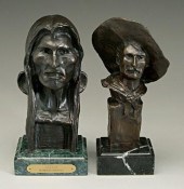 Two bronzes after Remington: p