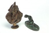 TWO BRONZES.  European  late 1