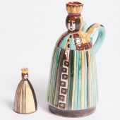Two Brooklin Pottery Figures,