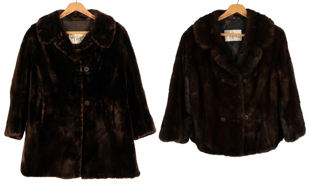 TWO BROWN FUR JACKETSTwo Brown