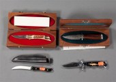Two Browning damascus knives a