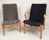 TWO BRUNO MATHSSON EVA CHAIRS,