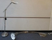 TWO BRUSHED ALUMINUM FLOOR LAM