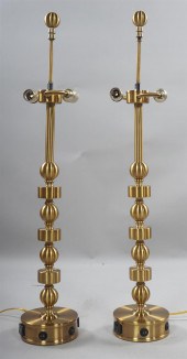 TWO BRUSHED BRASS GUEST ROOM N