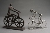 TWO BRUTALIST METAL FIGURES OF