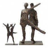 TWO BRUTALIST WELDED SCULPTURE