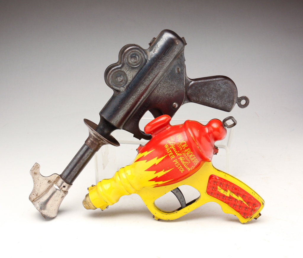 TWO BUCK ROGERS TOY GUYS. American,