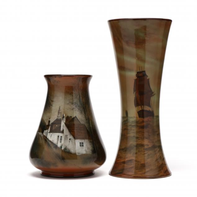 TWO BUFFALO POTTERY ABINO WARE