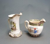 TWO BUFFALO POTTERY PITCHERSTw