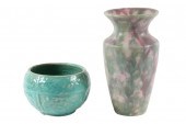 TWO BURLEY WINTER VASES, 8 1/4