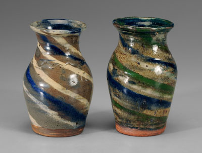 Two Burlon Craig swirl vases
