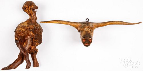 TWO BURLWOOD FIGURES, EARLY TO