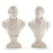 TWO BUSTS MODELED BY PIERRE ST