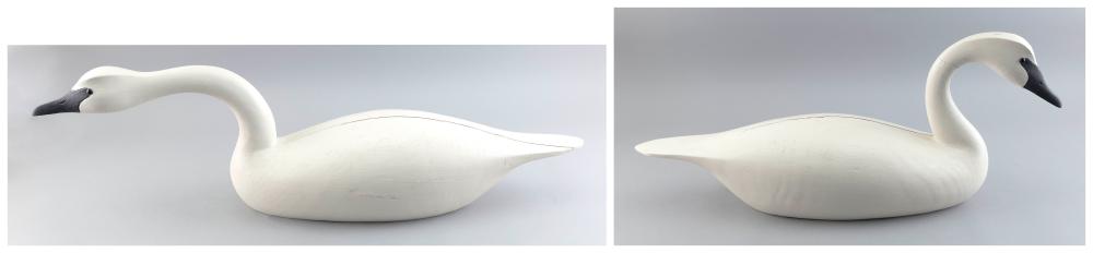 TWO BYRON BRUFFEE SWAN DECOYS