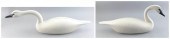 TWO BYRON BRUFFEE SWAN DECOYS