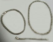 TWO BYZANTINE LINK STERLING SI