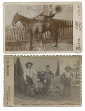 TWO CABINET CARDS OF COWBOYS.T