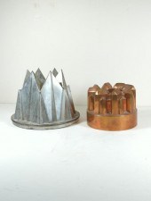 TWO CAKE PUDDING JELLY MOLDS: